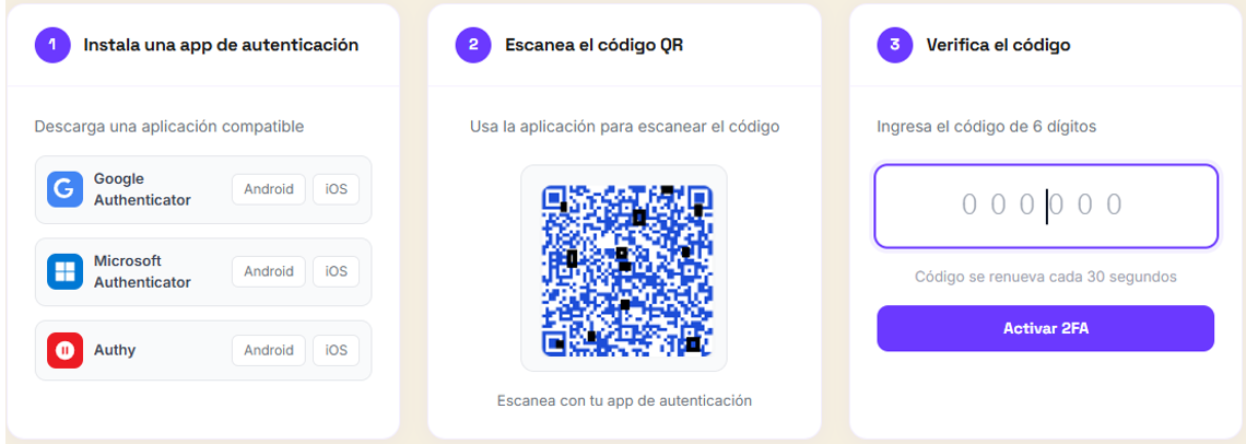 Configura tu nueva app de autenticación - Paso 6