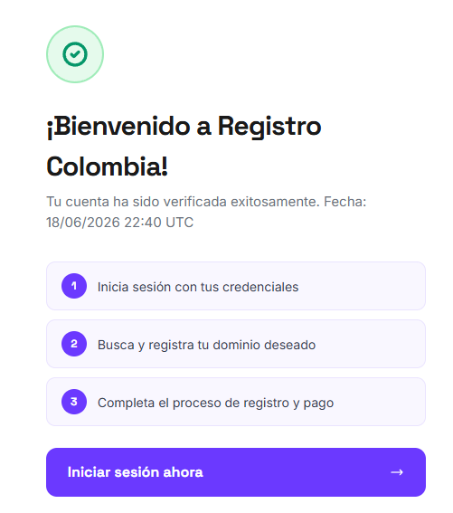 Confirmación de cuenta verificada. - Paso 4