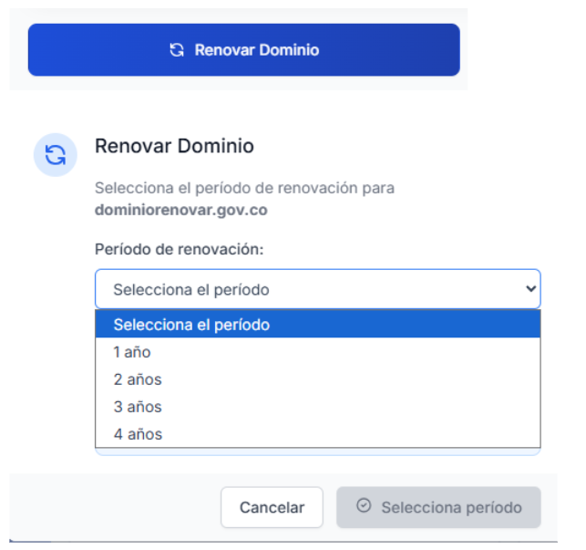 Inicia el proceso de renovación - Paso 3