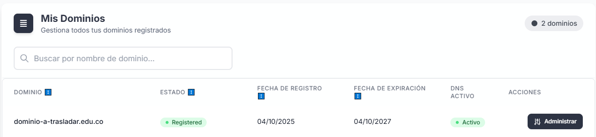 Inicia sesión y selecciona el dominio - Paso 1